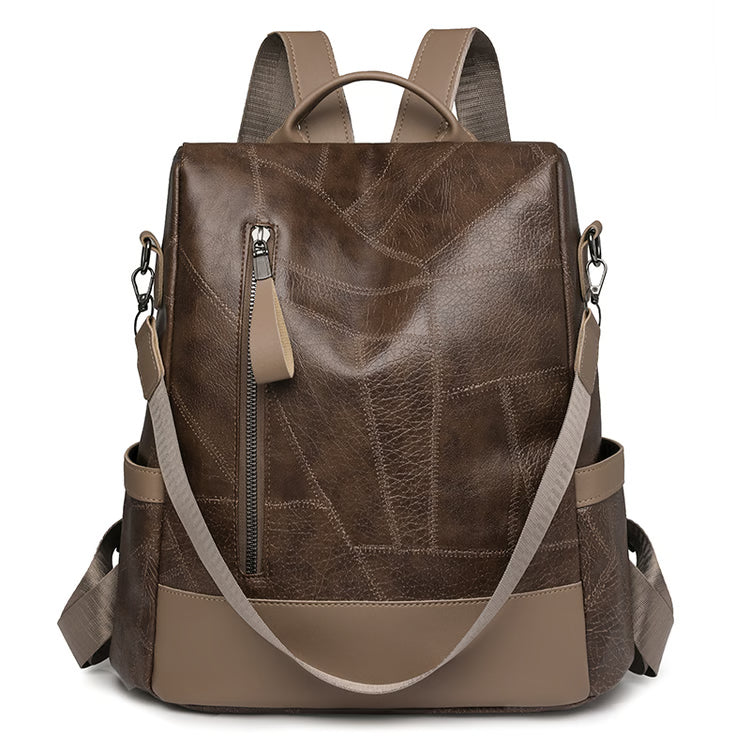 Anti Theft Women Backpack PU Leather Large Capacity Travel Backpack Purse