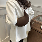 High-End Women's Shoulder Bag, Fashionable PU Leather, Square Shape with Internal Zipper Pocket, French Trendy Underarm