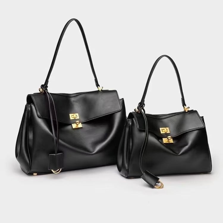 Trendy Luxury Women Messenger Bags Soft Leather Brown Suede Hand Held Totes with Gold Buckle Shoulder Satchel