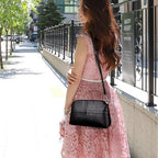 Luxury Design Shoulder Bag for Women, Vintage PU Leather Ladies Messenger Bags, Small Splicing Handbag
