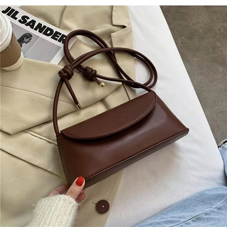 Leather One-Shoulder Crossbody Small Square Bag for Women