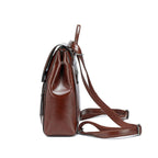 Genuine Leather Backpack for Women Laptop Crossbody School Travel Bag